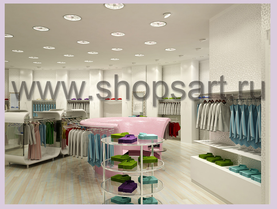 3D визуализация дизайн-проекта детского магазина “ВИННИ” в ТЦ “ЮНИМОЛЛ”