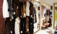 Торговое оборудование для магазина одежды из меха Ягуар коллекция ХАЙ-ТЕК Фото