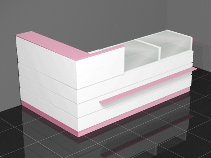 Кассовый блок с торговыми прилавками 2500х1600х1200мм.