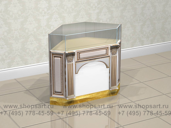 Прилавок торговый угловой.