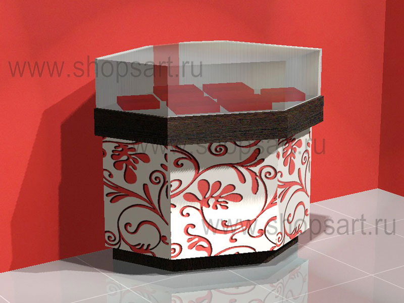 Прилавок ювелирный угловой (внешний угол)