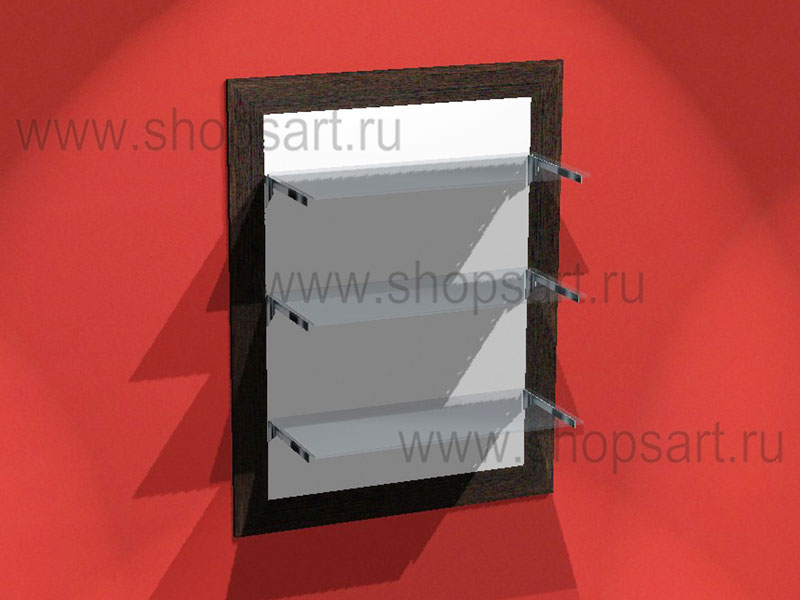 Панель настенная с полками (стекло) в раме