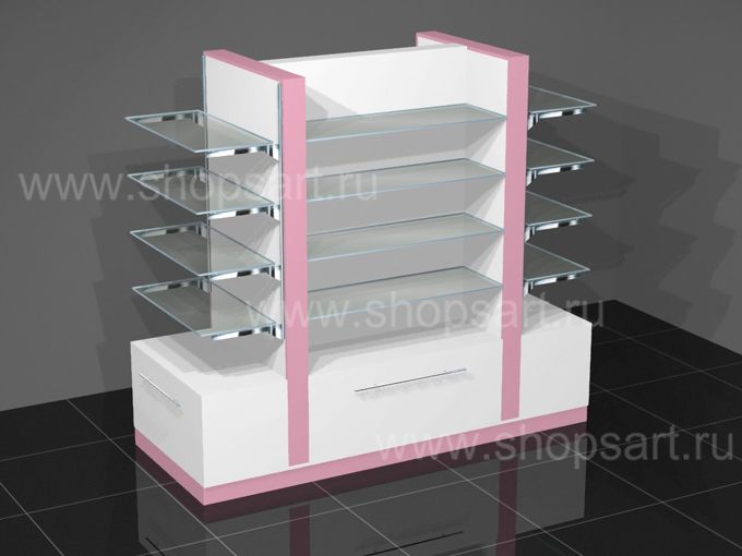Стойка островная для косметики 2000х1800х800мм.