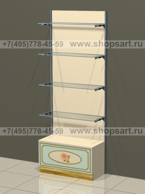 Торговое оборудование стеллаж пристенный Винтаж