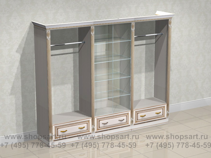 Стеллажи пристенные с полками штангами Элит Голд