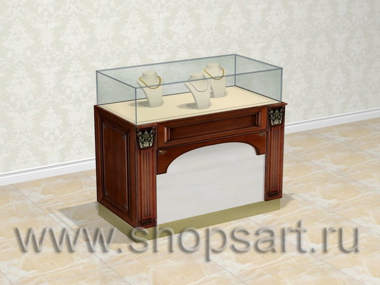 Прилавок ювелирный, классический.