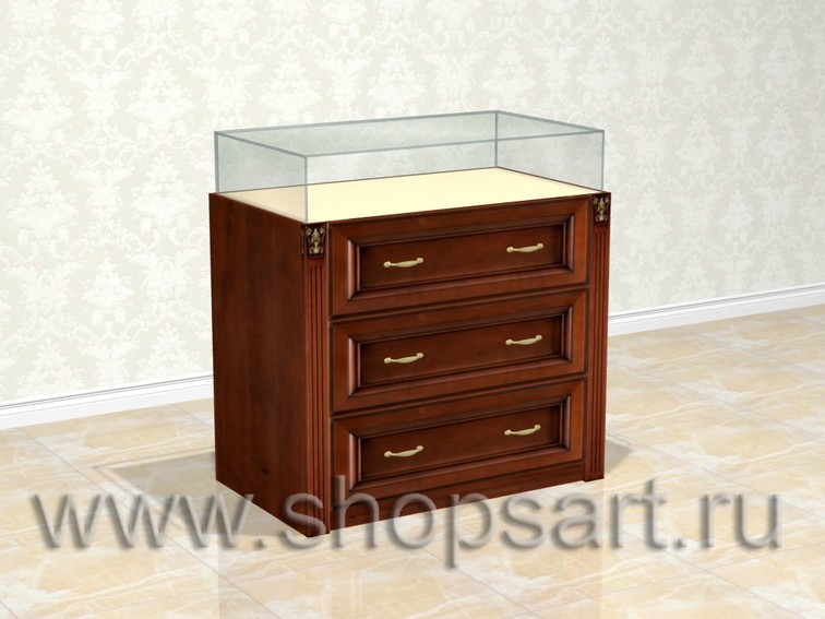 Прилавок-комод ювелирный, классический.