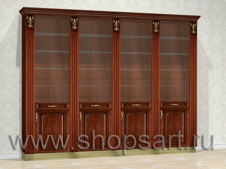 Шкафы стеклянные, закрытые, для подарочной продукции и ювелирных украшений.