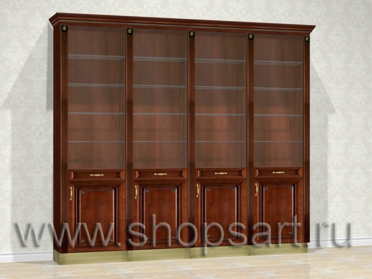 Шкафы стеклянные, закрытые, для подарочной продукции и ювелирных украшений.