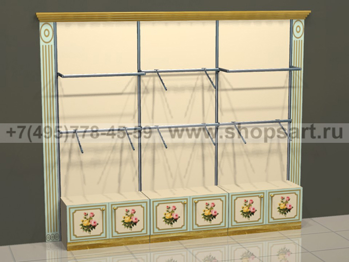 Стеллажи торговые с навеской Винтаж