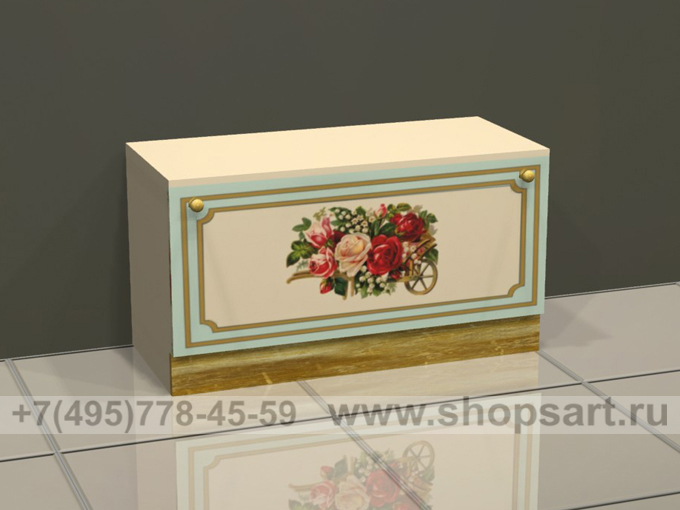 Тумба накопитель с декоративным рисунком Винтаж