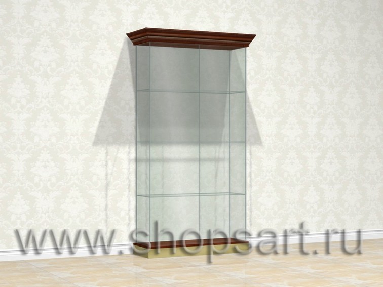 Витрина на подиуме, стеклянная, для ювелирных украшений.