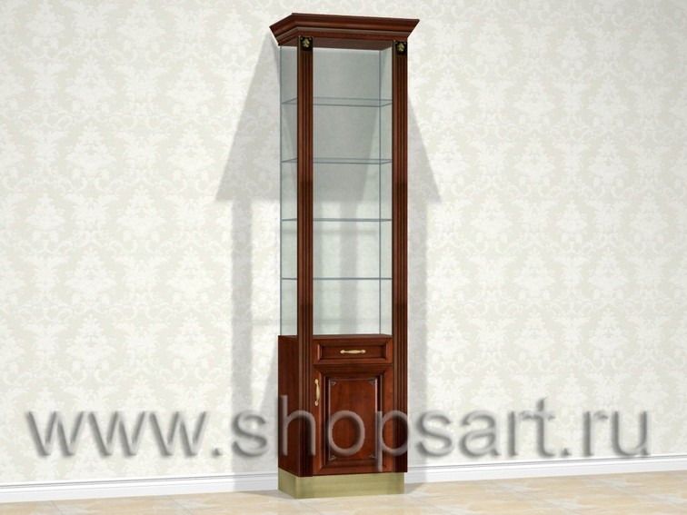 Витрина ювелирная, стеклянная, для ювелирных украшений.