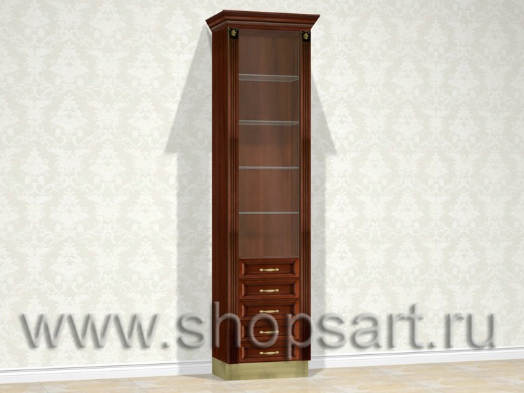 Шкаф для часов с выдвижными ящиками.