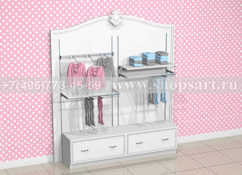 Стеллаж для одежды с накопителем Монализа