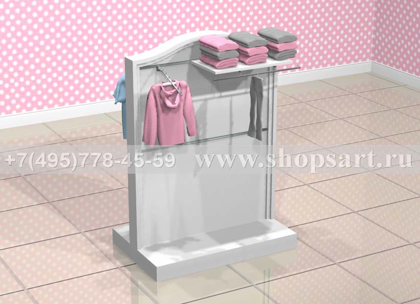 Стойка островная для одежды с кронштейнами Монализа