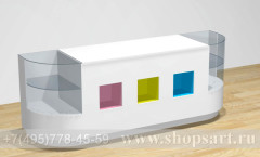 Кассовый стол радиусные витрины Карамель