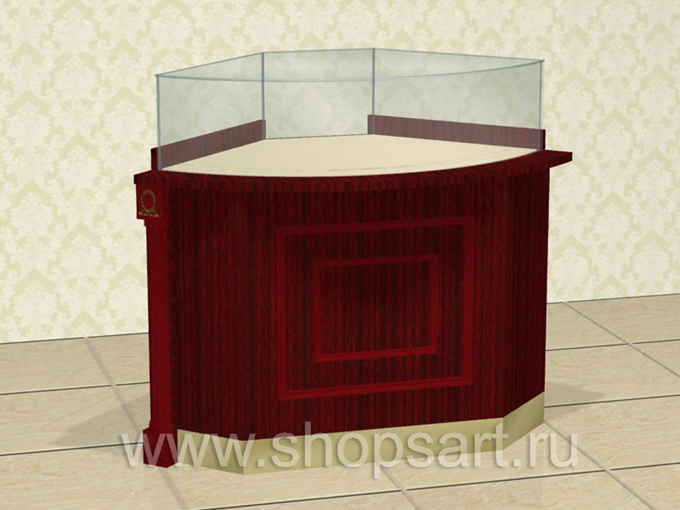 Прилавок угловой радиусный
