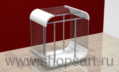 Стойка островная стеклянная радиусная.