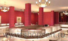 Дизайн интерьера ювелирного магазина Золото Якутии коллекция КОФЕ С МОЛОКОМ Дизайн 1