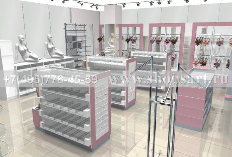 Торговое оборудование коллекции ЛАСКАНА для магазинов нижнего белья Торговое оборудование ЛАСКАНА для магазинов нижнего белья