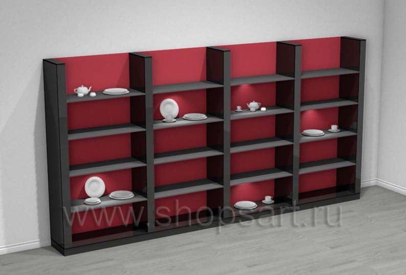 Витрина для продажи посуды торговое оборудование ДОМИНО