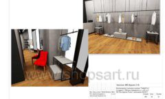 Дизайн проект магазина одежды Yuki Yan Москва торговое оборудование ЛОФТ Лист 18