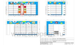 Дизайн проект детского магазина Емеля Южно-Сахалинск торговое оборудование КАРАМЕЛЬ Лист 19
