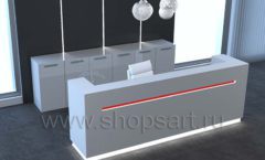 Ресепшны для офиса Хай тек с подсветкой