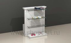 Остров для детского магазина торговый с полками подиумом и накопителем торговое оборудование БЕЛАЯ КЛАССИКА