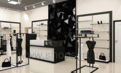 Дизайн интерьера магазина одежды торговое оборудование ЧЕРНО БЕЛАЯ КЛАССИКА Дизайн 09