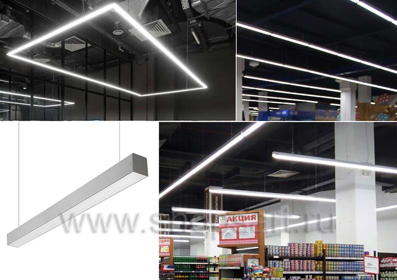 Подвесные светодиодные светильники для магазинов Подвесные светодиодные светильники