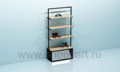 Стеллаж для магазина обуви с накопителем торговое оборудование СТИЛЬ ЛОФТ