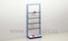 Стеллаж для детского магазина торговый с полками и подиумом торговое оборудование ГОЛУБАЯ ЛАГУНА