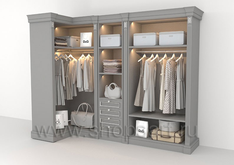Мебель коллекции КЛАССИЧЕСКИЙ СТИЛЬ для гардеробных Мебель КЛАССИЧЕСКИЙ СТИЛЬ для гардеробной