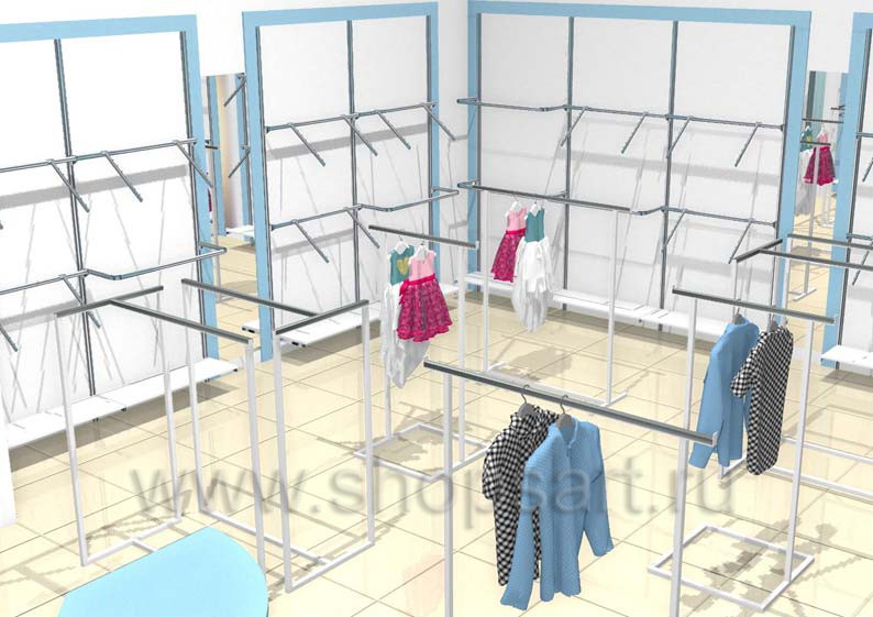 Дизайн интерьера детского магазина Ивбеби Москва коллекция РАДУГА