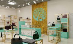 Дизайн интерьера магазина сумок торговое оборудование ТИФФАНИ Дизайн 03