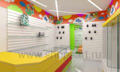 Дизайн детского магазина Емеля Южно-Сахалинск торговое оборудование КАРАМЕЛЬ Дизайн 03