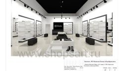 Дизайн проект магазина одежды и обуви Sbalo ТРК Европолис Москва торговое оборудование ЧЕРНО БЕЛАЯ КЛАССИКА Лист 25