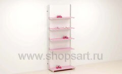 Торговый стеллаж для обуви торговое оборудование РОЗОВАЯ ФАНТАЗИЯ