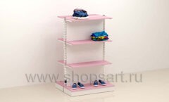 Стойка торговая с полками торговое оборудование РОЗОВАЯ ФАНТАЗИЯ