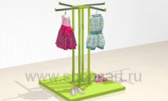 Стойка торговая четырехсторонняя торговое оборудование РАДУГА