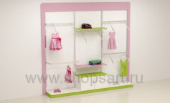 Блок пристенных стеллажей торговое оборудование АКВАРЕЛИ