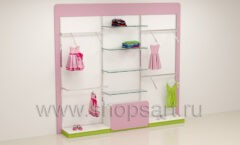 Блок торговых стеллажей для одежды торговое оборудование АКВАРЕЛИ