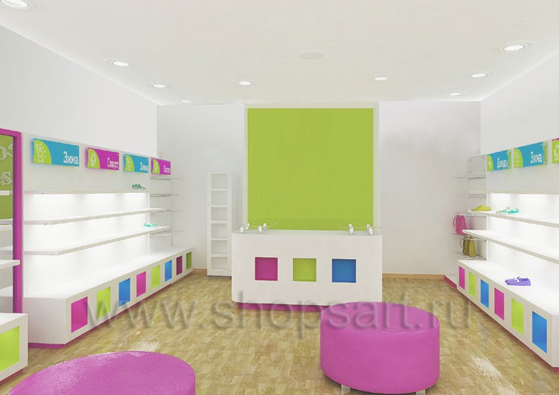 Торговое оборудование коллекции КАРАМЕЛЬ для детских магазинов Торговое оборудование КАРАМЕЛЬ для детских магазинов