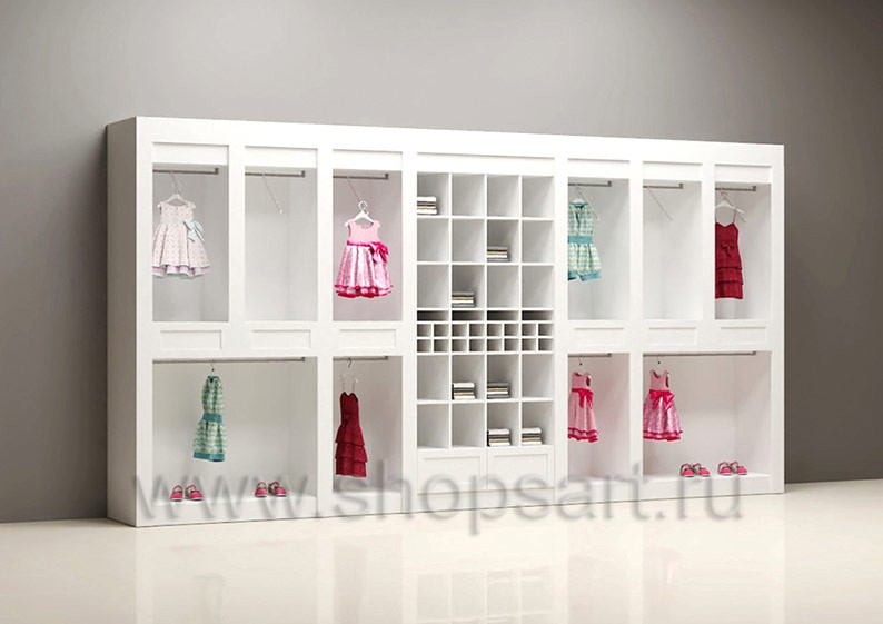 Шкаф для детского магазина с ячейками торговое оборудование 21 ВЕК