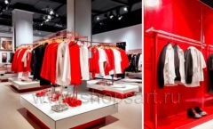 Дизайн интерьера магазина одежды 2 торговое оборудование КРАСНАЯ ЛИНИЯ Дизайн 09