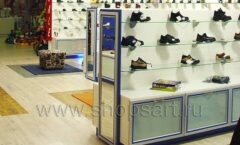 Торговое оборудование отдела детской обуви магазина Винни ТЦ Беляево коллекция СИНИЙ ВЕТЕР Фото 4