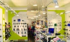 Торговое оборудование отдела детской обуви магазина Винни Рублевское шоссе коллекция СИНИЙ ВЕТЕР Фото 5