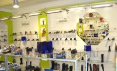 Торговое оборудование отдела детской обуви магазина Винни Рублевское шоссе коллекция СИНИЙ ВЕТЕР Фото 8